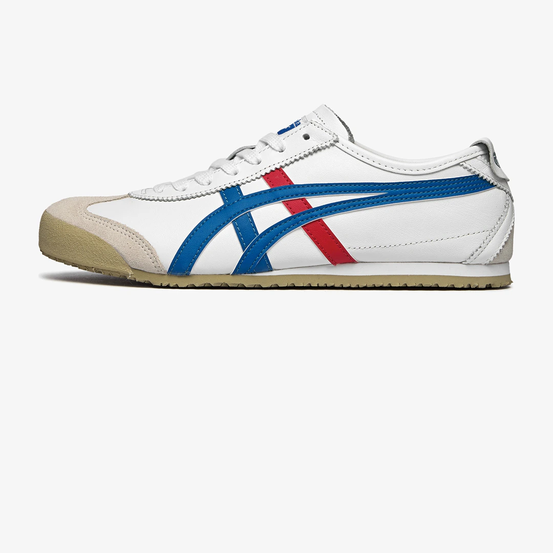 Женская обувь — кроссовок Onitsuka Tiger Mexico 66 на светлом фоне